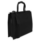 Жіночий шкіряний портфель на три відділення Palermo Tuscany TL142452 (Чорний) - Фотографія № 101