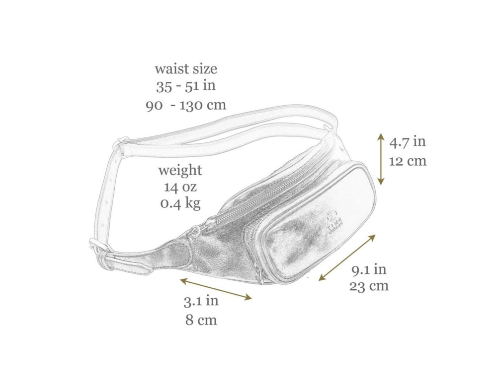 Італійська шкіряна сумка на пояс Time Resistance 5225001W - Фотографія № 9