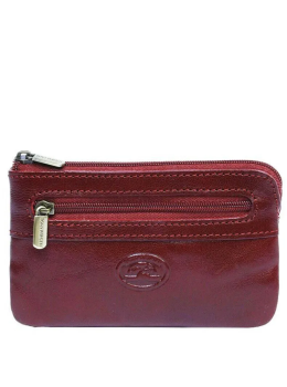 Ключница на молнии кожаная красная Tony Perotti Italico 359 rosso