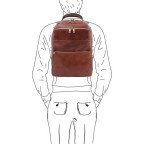 Коричневий чоловічий рюкзак зі шкіри Melbourne TL142205 BROWN - Фотографія № 101