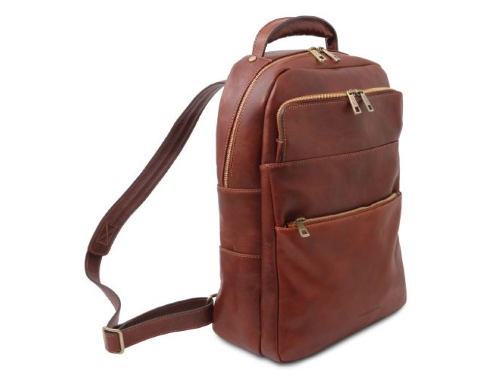 Коричневий чоловічий рюкзак зі шкіри Melbourne TL142205 BROWN - Фотографія № 3