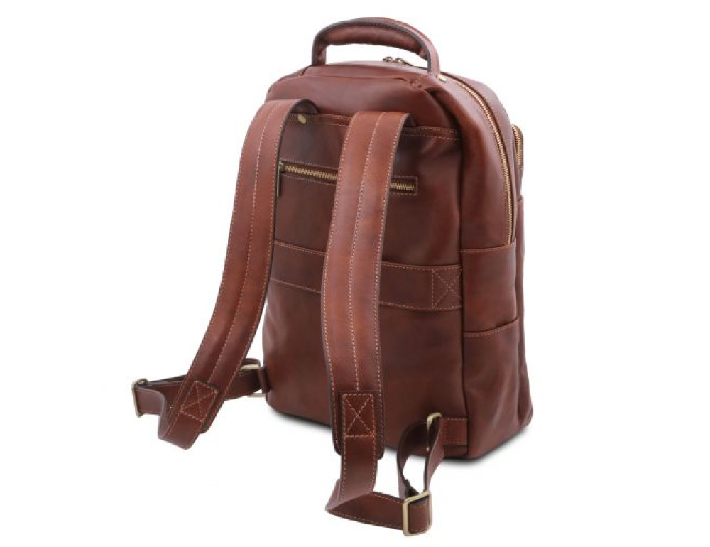 Коричневий чоловічий рюкзак зі шкіри Melbourne TL142205 BROWN - Фотографія № 4