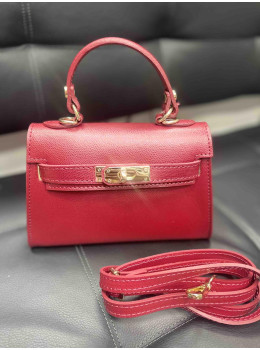 Женская кросс-боди из сафьяновой кожи Virginia Conti VC03930DarkRed