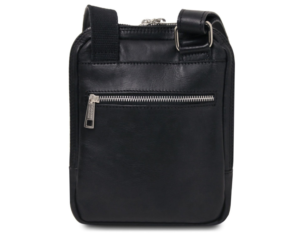 Чоловіча шкіряна сумка через плече Tuscany Leather TL142428 Mark (чорна) - Фотографія № 3
