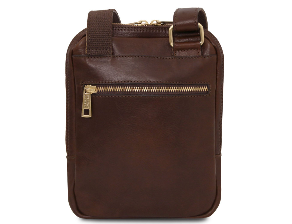 Чоловіча шкіряна сумка через плече Tuscany Leather TL142428 Mark (темно-коричнева) - Фотографія № 4