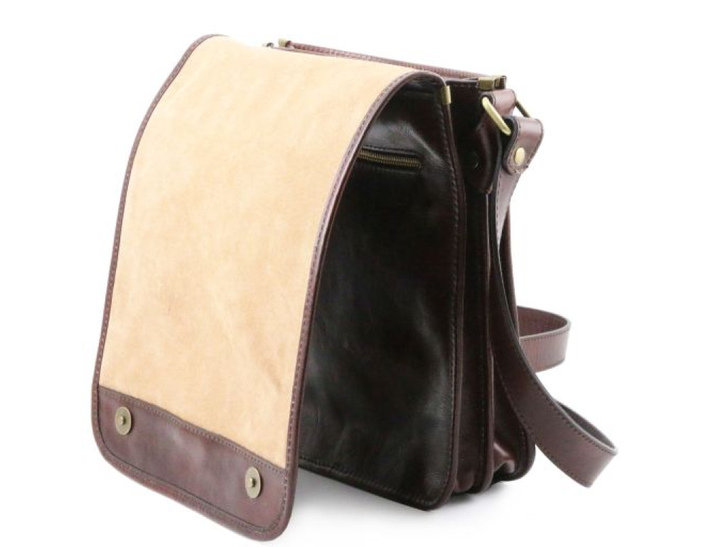 Чоловіча шкіряна сумка-месенджер Tuscany Leather TL141255 — Коричнева - Фотографія № 4