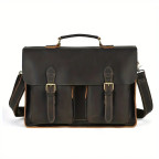 Чоловічий шкіряний портфель Tiding Bag Bx9033DB - Фотографія № 100