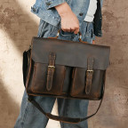 Чоловічий шкіряний портфель Tiding Bag Bx9033DB - Фотографія № 101