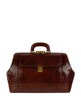 Мужской кожаный саквояж чёрного цвета Time Resistance 5249601 Brown 1