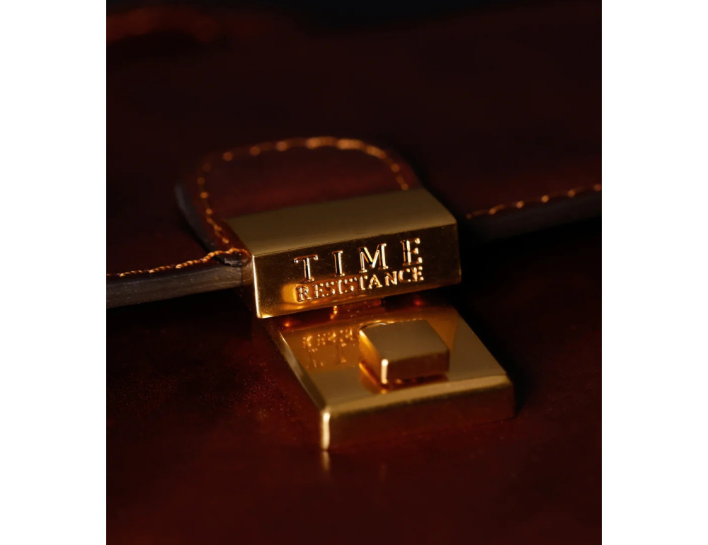 Чоловічий шкіряний саквояж чорного кольору Time Resistance 5249601 Brown 1 - Фотографія № 7