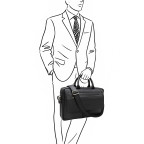 Чоловічий портфель в зернистій шкірі Newery N9523FA - Фотографія № 101