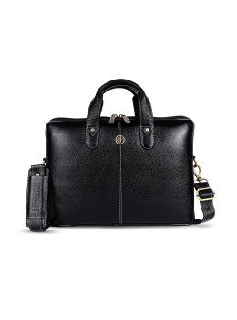 Шкіряна сумка для ноутбука 13" Hammonds Flycatcher LB105 Black (чорна)