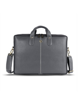 Шкіряна сумка для ноутбука 15,6" Hammonds Flycatcher LB106 Grey 