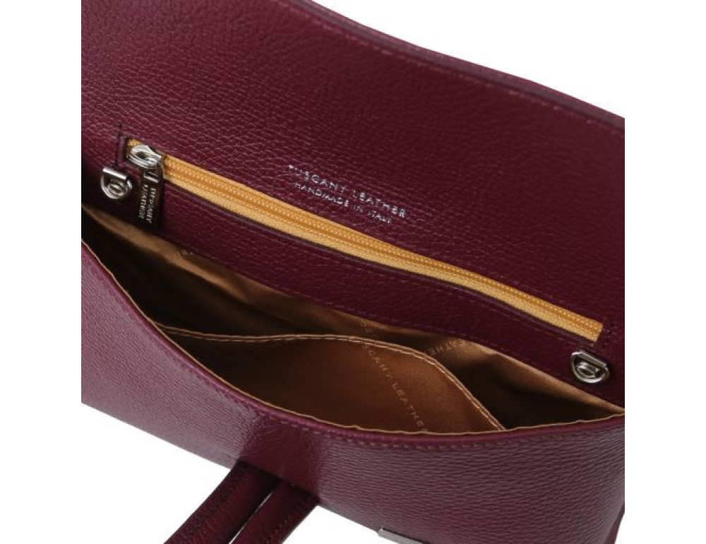 Бордова жіноча сумочка-клатч Tuscany Leather TL141990 bordeaux - Фотографія № 5
