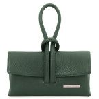 Жіночий шкіряний клатч зеленого кольору Tuscany Leather TL141990 Forest Green - Фотографія № 100