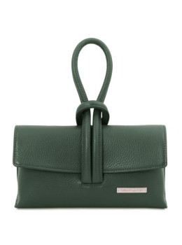 Жіночий шкіряний клатч зеленого кольору Tuscany Leather TL141990 Forest Green