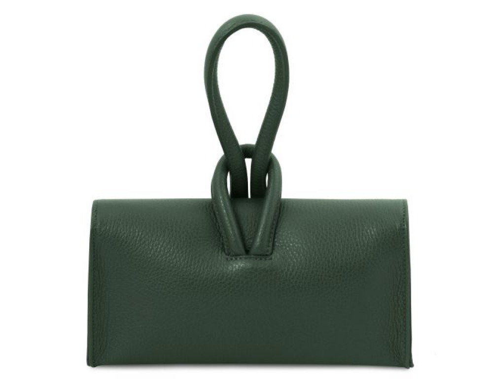 Жіночий шкіряний клатч зеленого кольору Tuscany Leather TL141990 Forest Green - Фотографія № 4