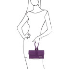 Жіночий шкіряний клатч фіолетового кольору Tuscany Leather TL141990 Purple - Фотографія № 101