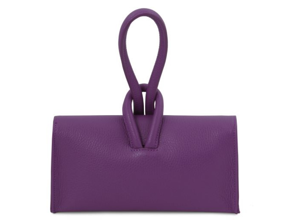 Жіночий шкіряний клатч фіолетового кольору Tuscany Leather TL141990 Purple - Фотографія № 4