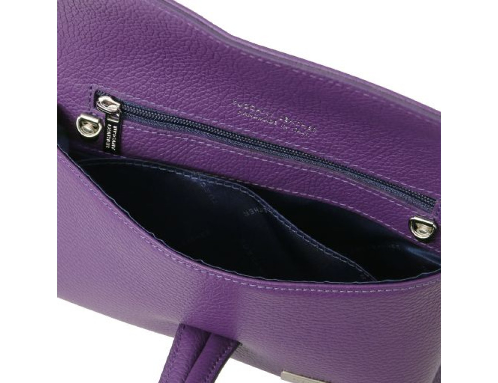 Жіночий шкіряний клатч фіолетового кольору Tuscany Leather TL141990 Purple - Фотографія № 5
