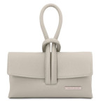Світло-сіра жіноча сумочка-клатч Tuscany Leather TL141990 Light Gray - Фотографія № 100