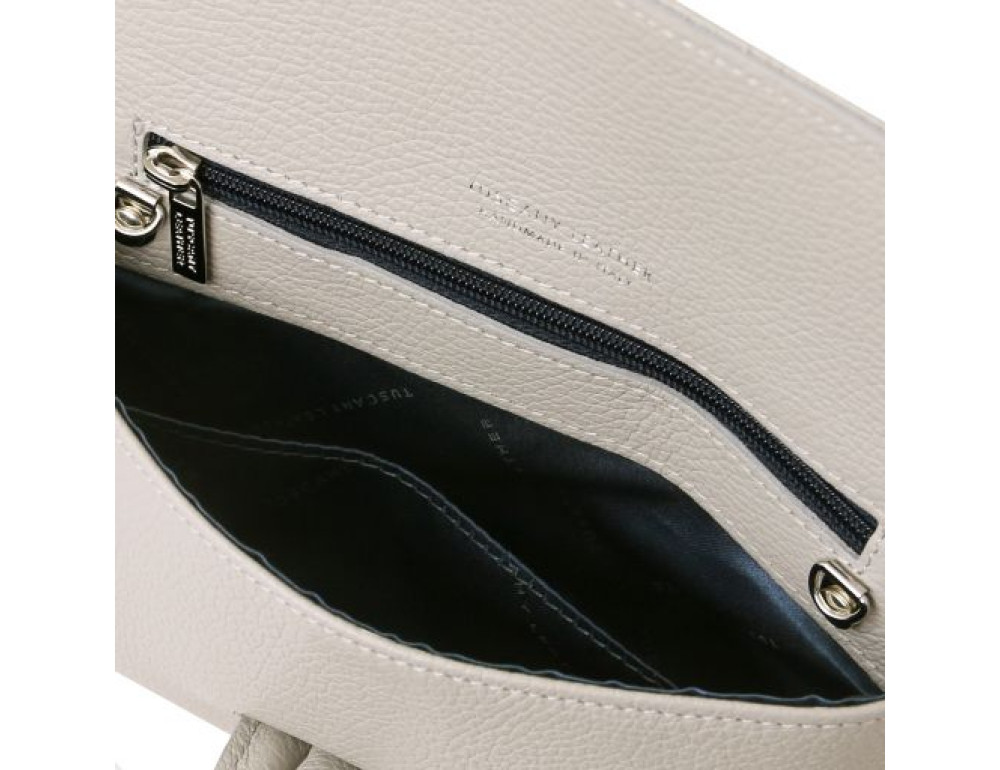 Світло-сіра жіноча сумочка-клатч Tuscany Leather TL141990 Light Gray - Фотографія № 5