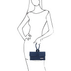 Темно-синя жіноча сумочка-клатч Tuscany Leather TL141990 Navy Blue - Фотографія № 101