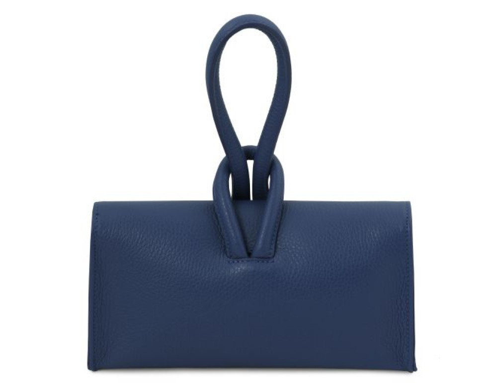 Темно-синя жіноча сумочка-клатч Tuscany Leather TL141990 Navy Blue - Фотографія № 4