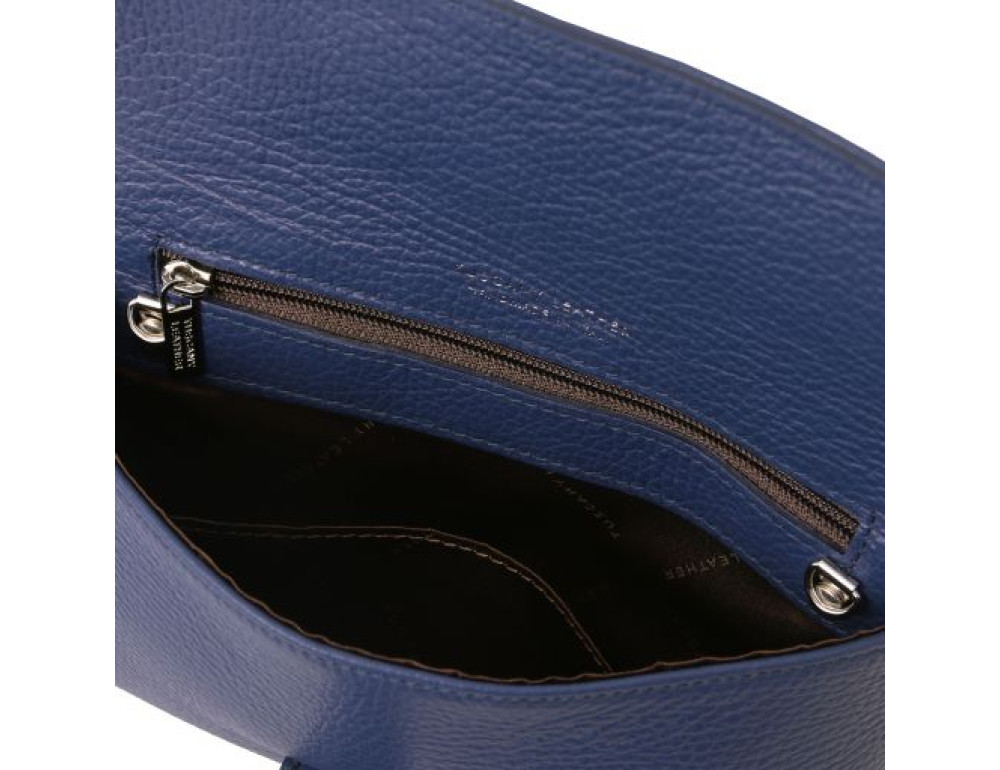 Темно-синя жіноча сумочка-клатч Tuscany Leather TL141990 Navy Blue - Фотографія № 5