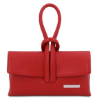 Жіночий шкіряний клатч червоного кольору Tuscany Leather TL141990 Red - Фотографія № 100