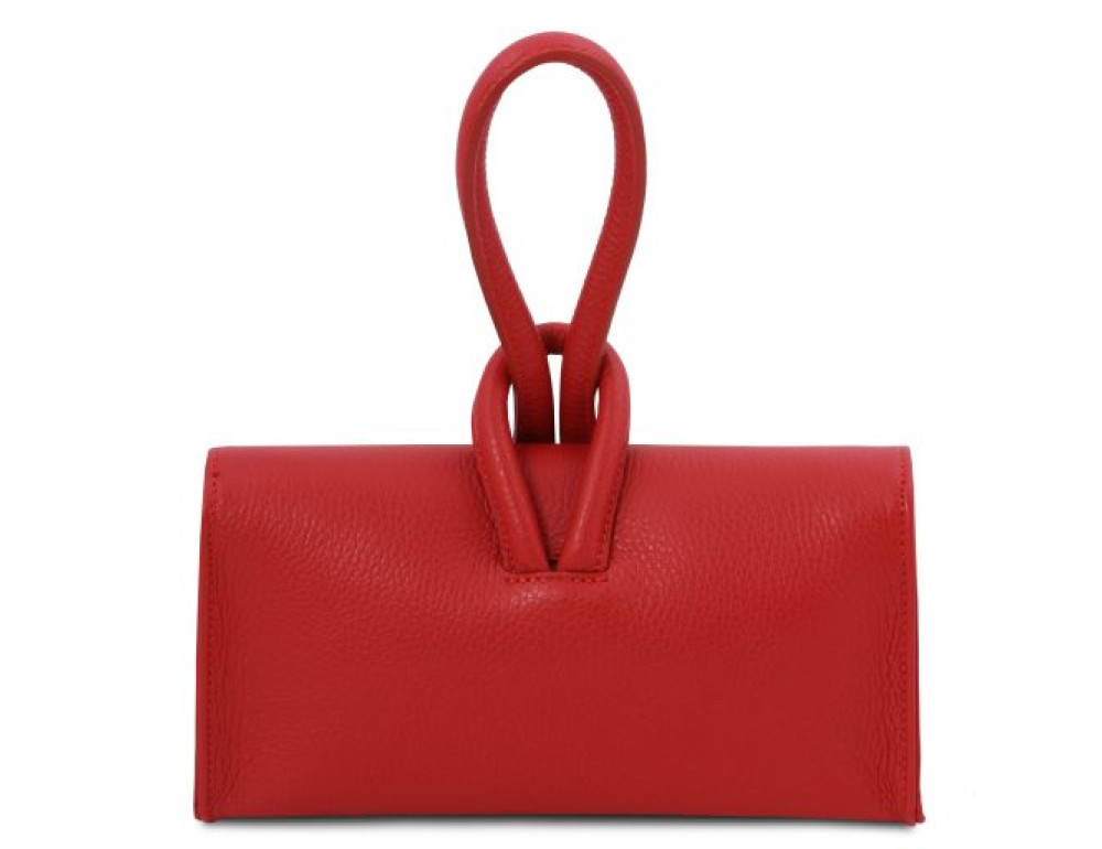 Жіночий шкіряний клатч червоного кольору Tuscany Leather TL141990 Red - Фотографія № 4