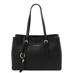 Чорна жіноча сумка з натуральної шкіри Tuscany Leather TL142037 Black - Фотографія № 100