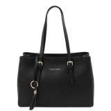 Чорна жіноча сумка з натуральної шкіри Tuscany Leather TL142037 Black