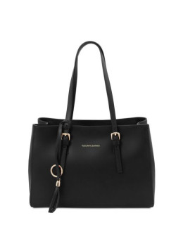 Чорна жіноча сумка з натуральної шкіри Tuscany Leather TL142037 Black