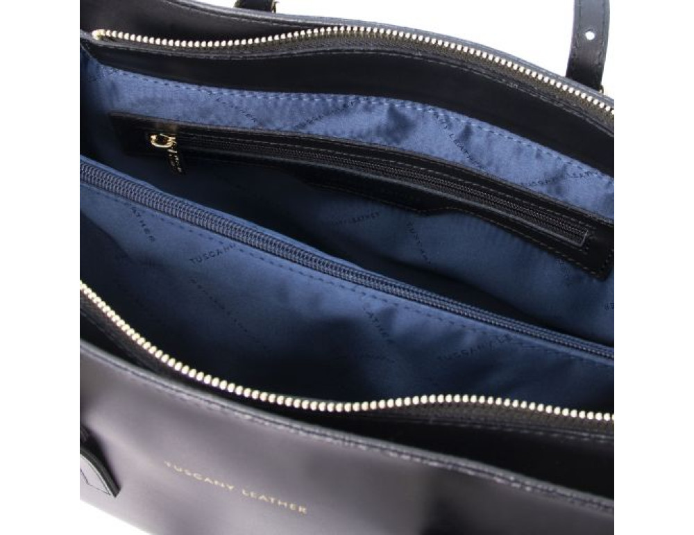 Чорна жіноча сумка з натуральної шкіри Tuscany Leather TL142037 Black - Фотографія № 5