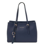 Темно-синя жіноча сумка з натуральної шкіри Tuscany Leather TL142037 Navy Blue - Фотографія № 100