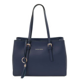 Темно-синя жіноча сумка з натуральної шкіри Tuscany Leather TL142037 Navy Blue