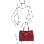 Червона жіноча сумка з натуральної шкіри Tuscany Leather TL142037 Red - Фотографія № 101