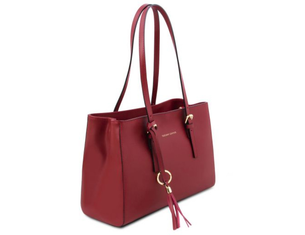 Червона жіноча сумка з натуральної шкіри Tuscany Leather TL142037 Red - Фотографія № 3