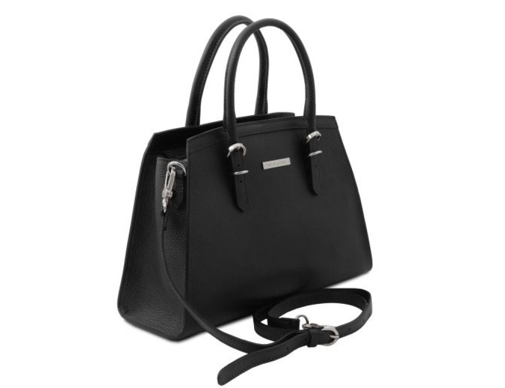 Чорна жіноча шкіряна сумочка Tuscany Leather TL142147 Black - Фотографія № 3
