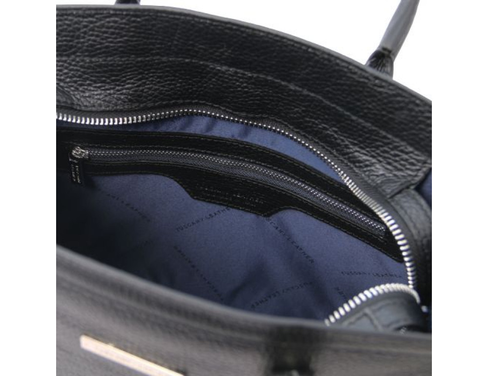 Чорна жіноча шкіряна сумочка Tuscany Leather TL142147 Black - Фотографія № 6