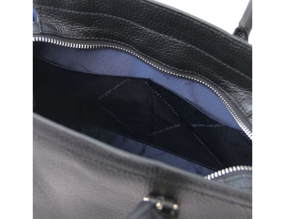 Чорна жіноча шкіряна сумочка Tuscany Leather TL142147 Black - Фотографія № 7