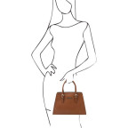 Коричнева жіноча шкіряна сумочка Tuscany Leather TL142147 COGNAC - Фотографія № 101