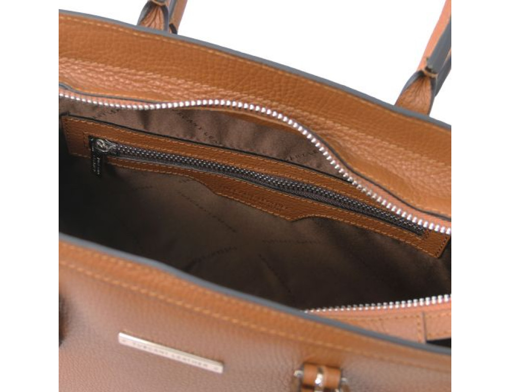 Коричнева жіноча шкіряна сумочка Tuscany Leather TL142147 COGNAC - Фотографія № 7