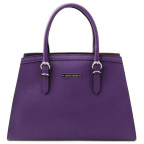 Жіноча шкіряна сумка фіолетового кольору Tuscany Leather TL142147 Purple - Фотографія № 100