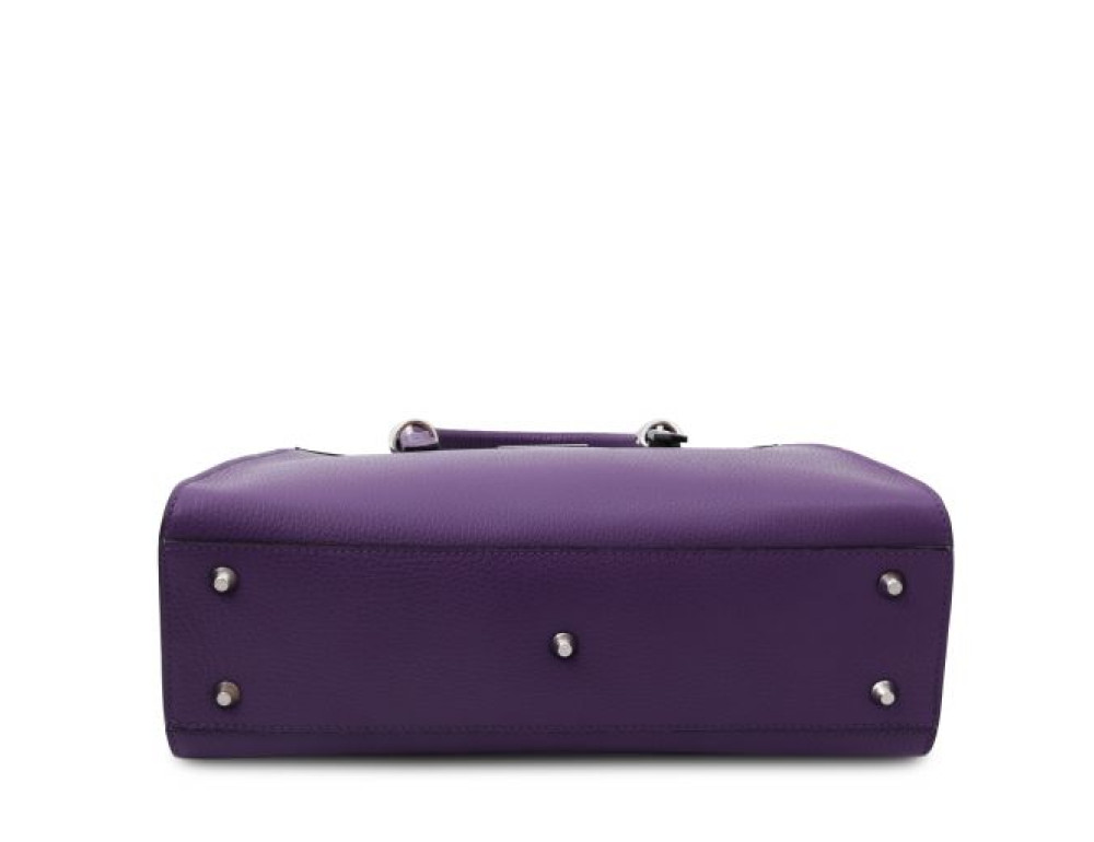 Жіноча шкіряна сумка фіолетового кольору Tuscany Leather TL142147 Purple - Фотографія № 5