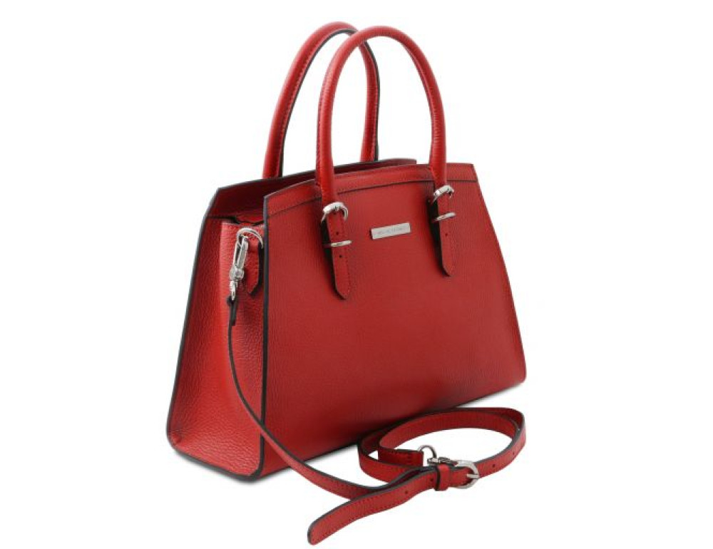 Жіноча шкіряна сумка червоного кольору Tuscany Leather TL142147 Lipstick Red - Фотографія № 3