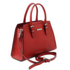 Жіноча шкіряна сумка червоного кольору Tuscany Leather TL142147 Lipstick Red - Фотографія № 102