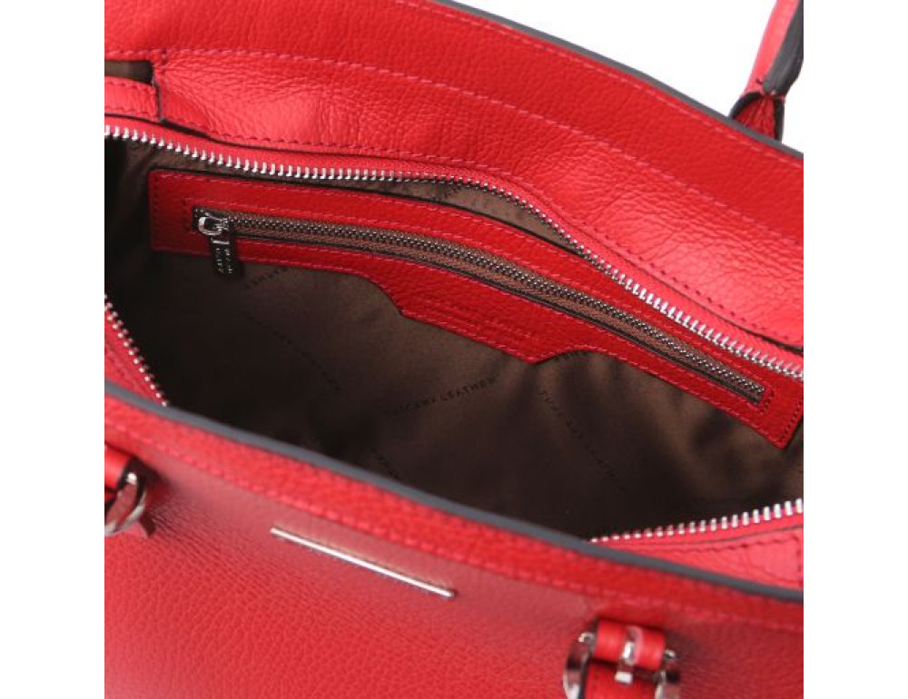 Жіноча шкіряна сумка червоного кольору Tuscany Leather TL142147 Lipstick Red - Фотографія № 7