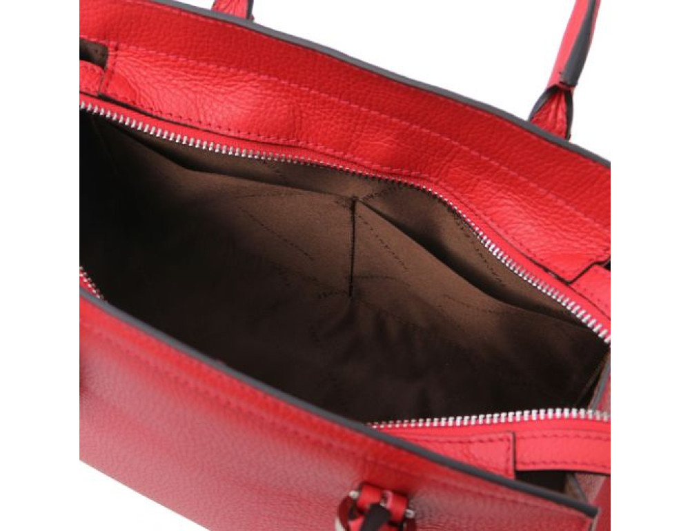 Жіноча шкіряна сумка червоного кольору Tuscany Leather TL142147 Lipstick Red - Фотографія № 8